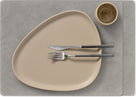 LIND DNA Placemats Hippo - Leather - Anthracite Grey - 45 x 35 cm - 2 pieces