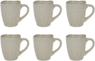 Cookinglife Coffee Mugs Linen Beige 340 ml – 6 pieces