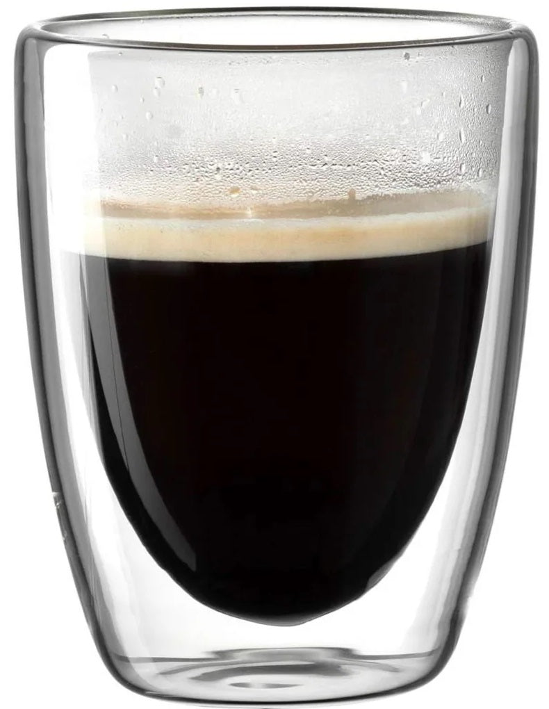 Double walled coffee glasses