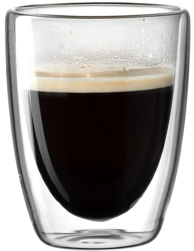 Double walled coffee glasses