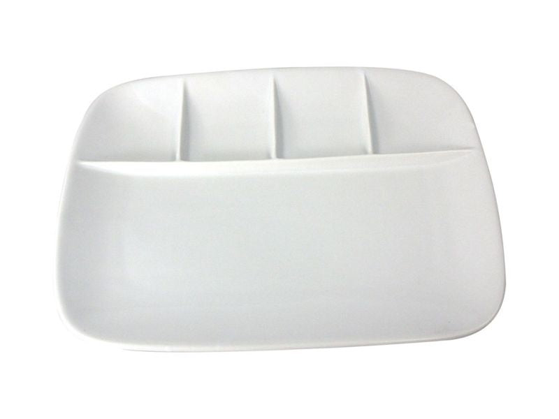 White Fondue Plates