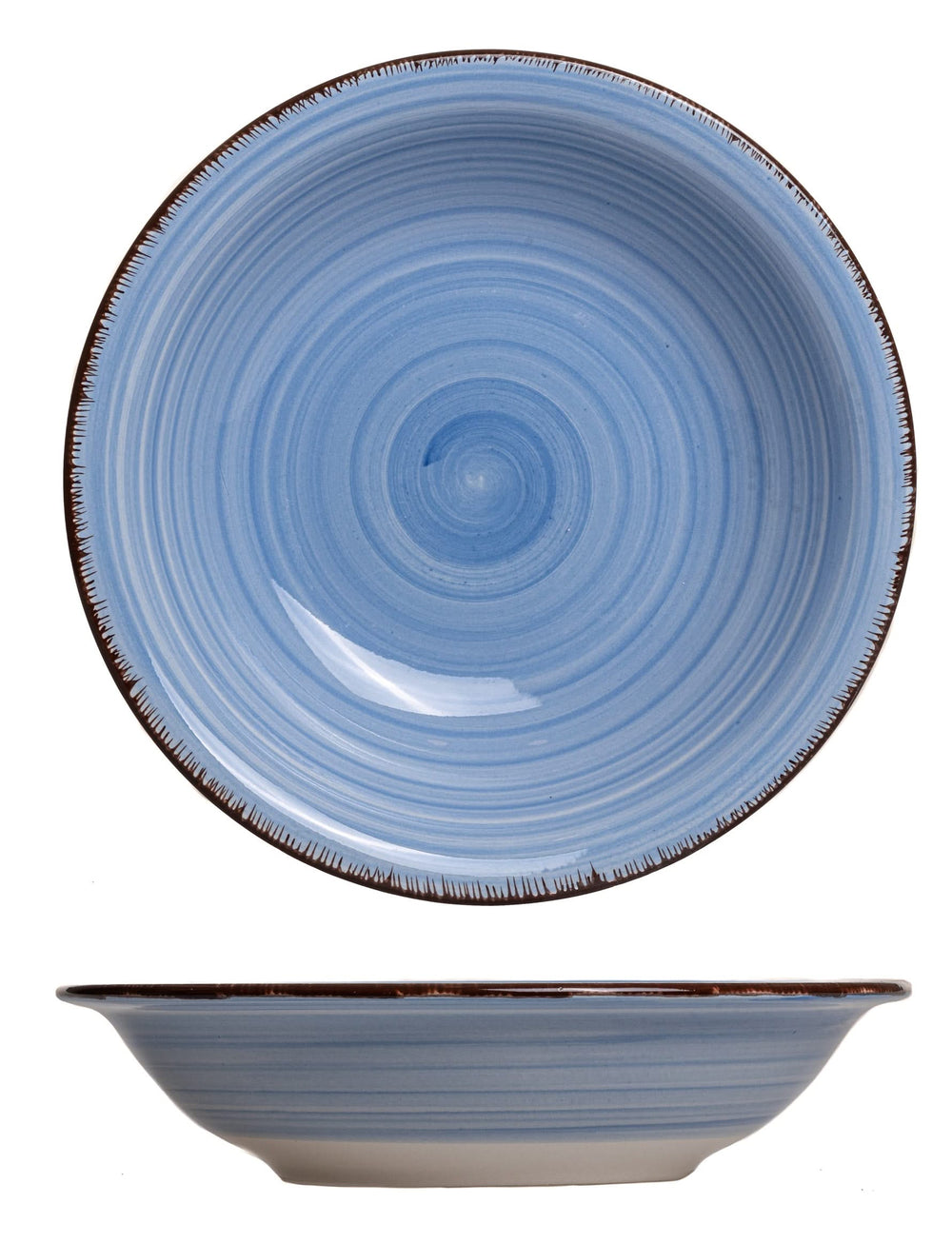 Cookinglife Deep Plates / Pasta Bowls Delice Blue ø 21 cm - 6 pieces