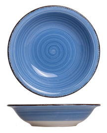 Cookinglife Deep Plates / Pasta Bowls Delice Blue ø 21 cm - 6 pieces