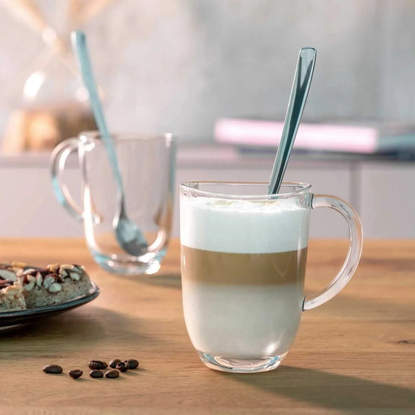 Leonardo Vasos para Latte Macchiato - Napoli 380 ml + 2 Cucharas - Resistente al calor