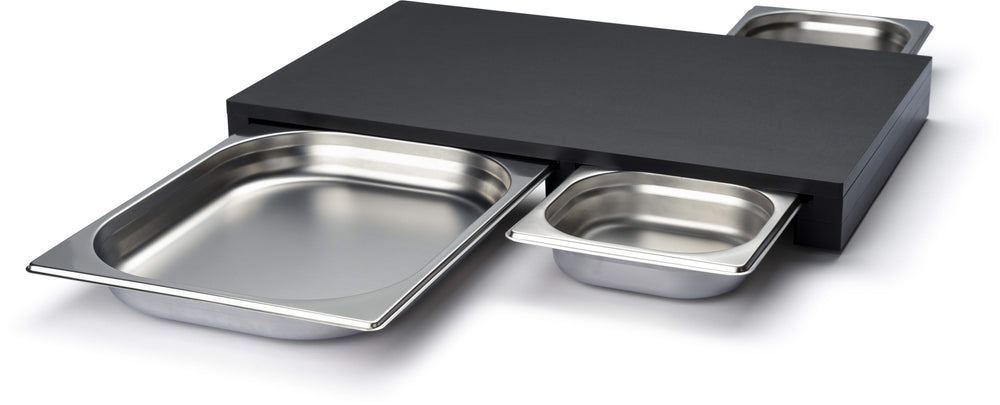 Continenta tabla de cortar con 3 bandejas de acero inoxidable - Duracore - 50 x 33 cm