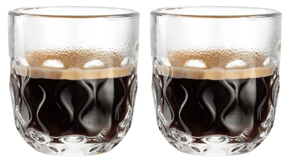 Leonardo Espresso Glasses Gocce Glass Clear 60 ml - 2pc Espresso Cups Dishwasher