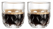 Leonardo Espresso Glasses Gocce Glass Clear 60 ml - 2pc Espresso Cups Dishwasher