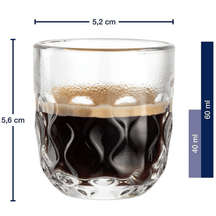 Leonardo Espresso Glasses Gocce Glass Clear 60 ml - 2pc Espresso Cups Dishwasher