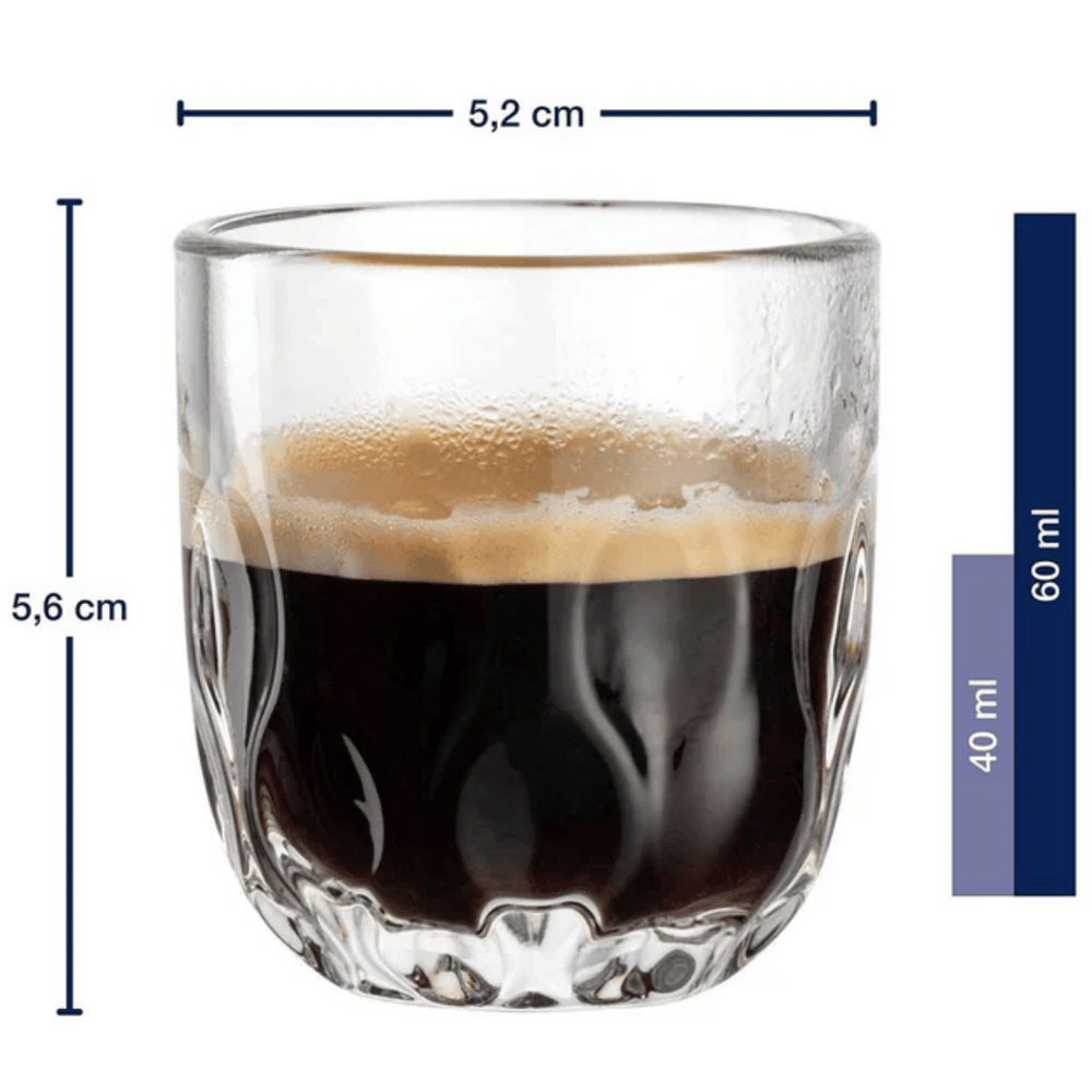Leonardo Vasos de espresso - Gocce Tre - 60 ml - 2 unidades