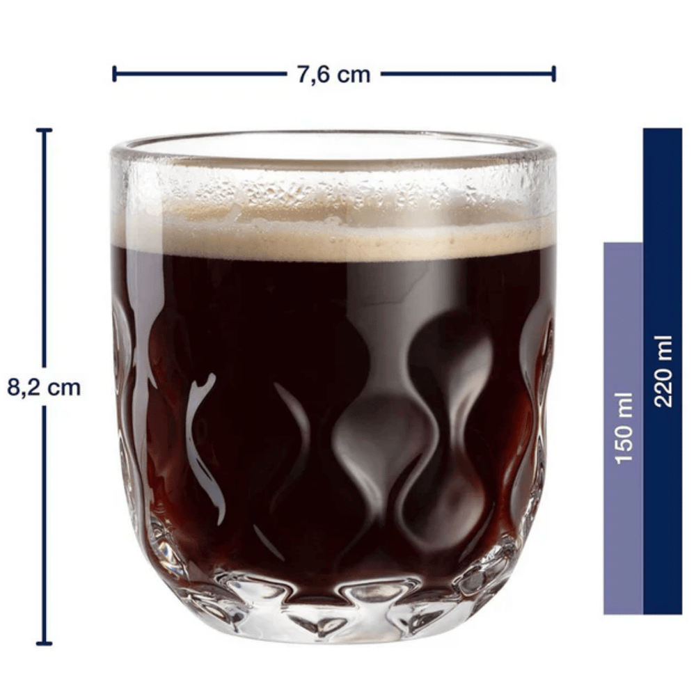 Leonardo Coffee Glasses - Gocce Due - 220 ml - 2 pieces