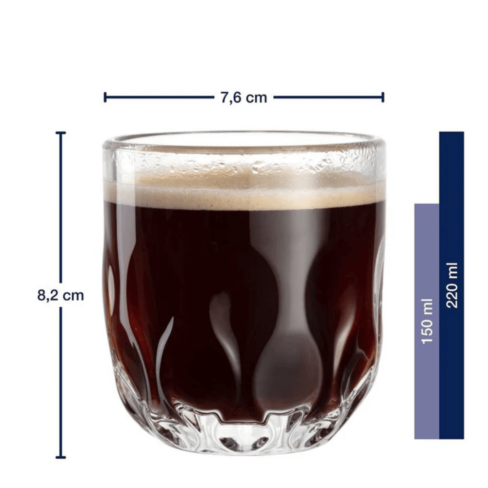 Leonardo Coffee Glasses - Gocce Tre - 220 ml - 2 pieces
