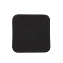 Cookinglife Coasters - Vegan leather - Black / Cognac - double-sided - 10 x 10 cm - 6 pieces
