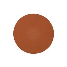 Cookinglife Coasters - Vegan leather - Black / Cognac - double-sided - ø 10 cm - 6 pieces