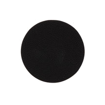 Cookinglife Coasters - Vegan leather - Black / Cognac - double-sided - ø 10 cm - 6 pieces