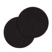 Cookinglife Coasters - Vegan leather - Black - ø 10 cm - 6 pieces