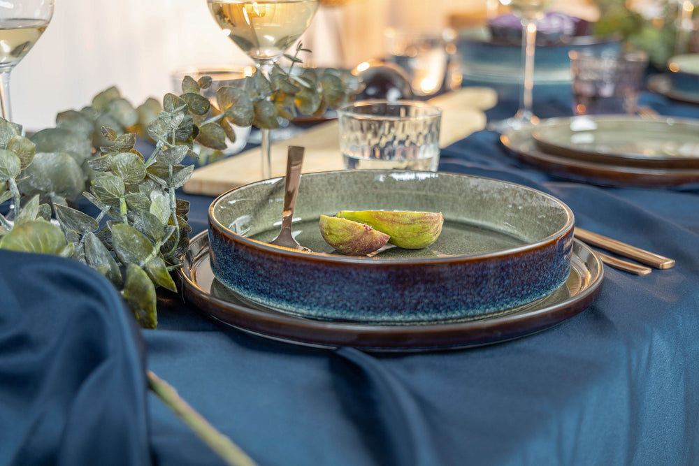 Cosy & Trendy Dinnerware Set Quintana Green 18-piece / 6 people - 6 dinner plates, 6 pasta bowls, and 6 side plates
