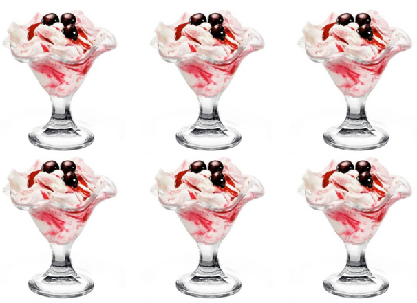 Copas de helado Bormioli Rocco - Copas para sorbete - Primavera - 240 ml - 6 piezas