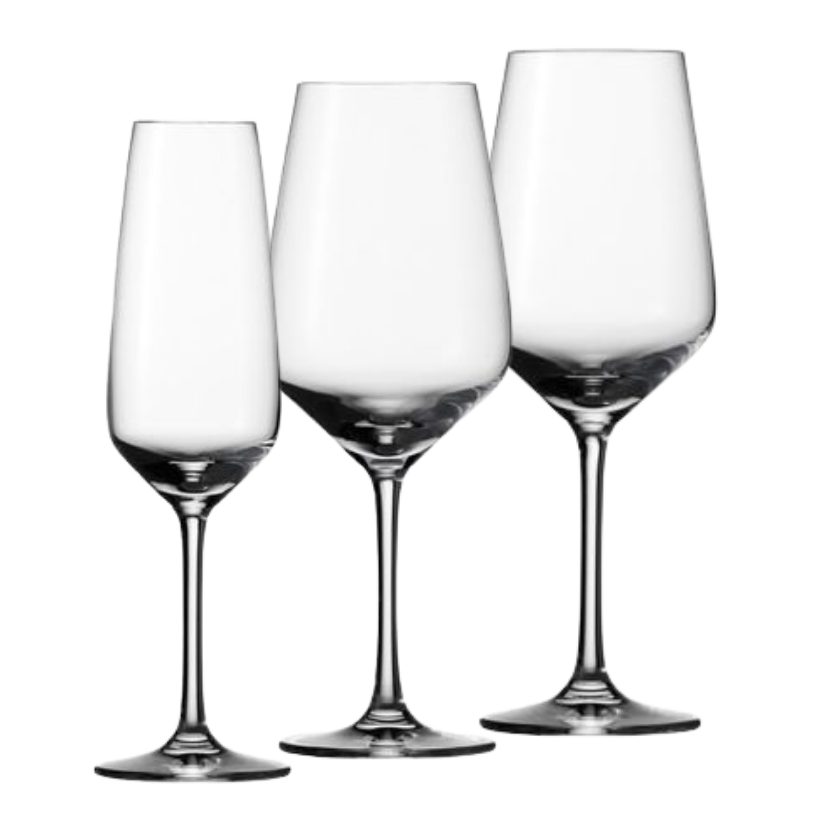 Schott Zwiesel Wine glass set (champagne glasses. white wine glasses & red wine glasses) Tulip - 18 piece set