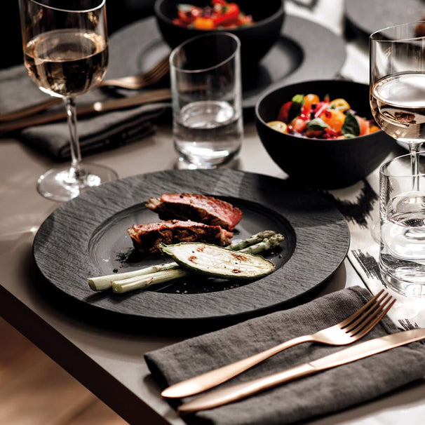 Plato para cena Villeroy & Boch Manufacture Rock - Negro - ø 27 cm