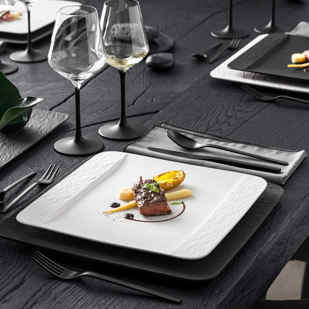 Villeroy & Boch Plato de cena Manufacture Rock - Blanco - 28 x 28 cm