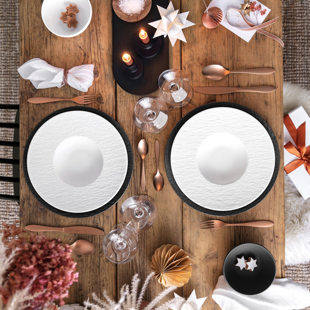 Plato Hondo / para Pasta Villeroy & Boch Manufacture Rock - Blanco - ø 28 cm