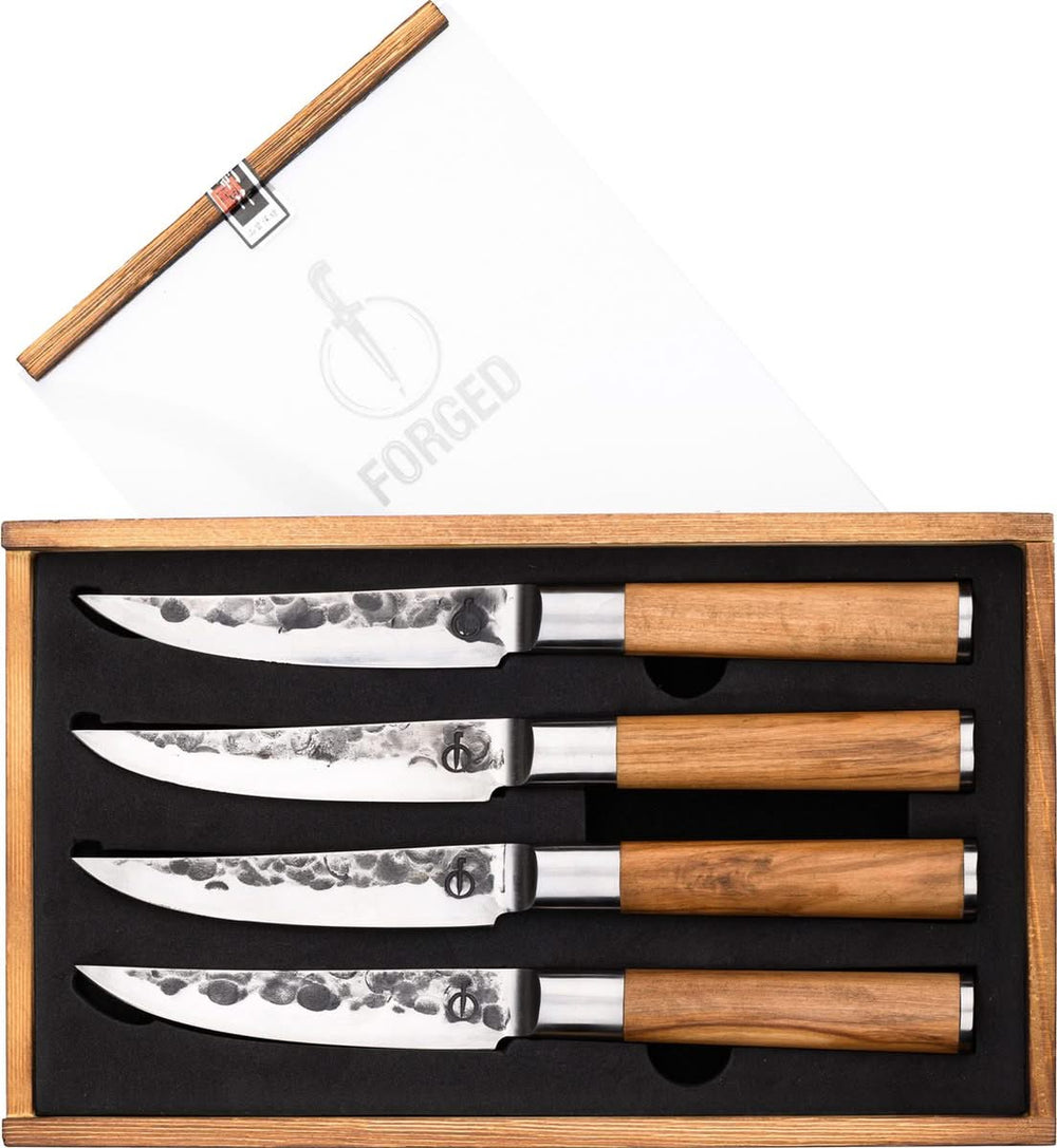 Forged Steak Knives Olive - 4 pieces