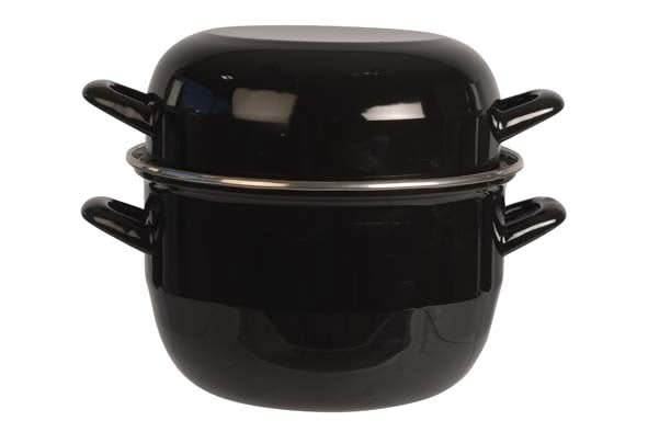 Cosy & Trendy Olla para mejillones - Negro - ø 20 cm / 3.3 litros - capa antiadherente esmaltada