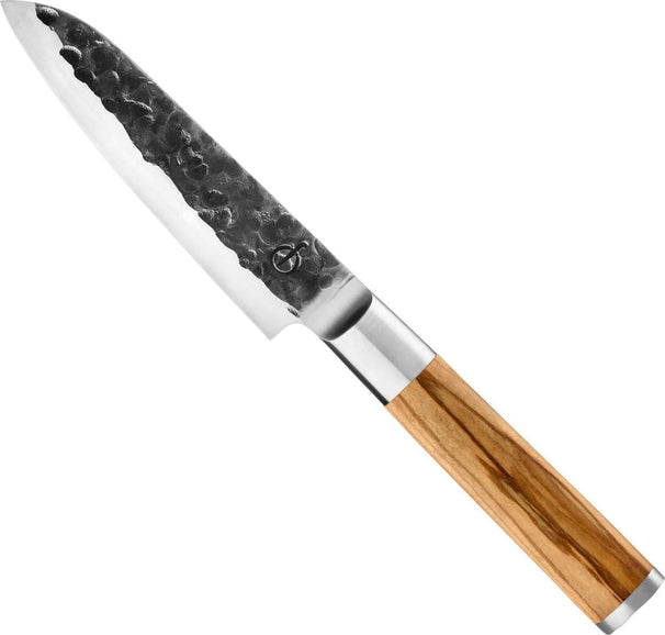 Forged Santoku knife Olive 14 cm