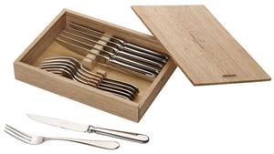 Villeroy & Boch Cubiertos para steak Oscar 12 piezas - Cuchillos y tenedores para steak