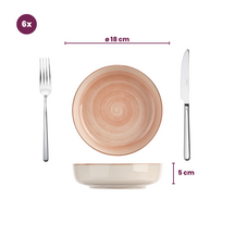 Cosy & Trendy Deep Plates Baltic Peach ø 18 cm - 6 pieces
