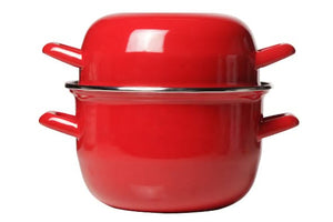 Olla para mejillones - Esmalte - Rojo - ø 18 cm / 2.8 litros - recubrimiento antiadherente esmaltado Cosy & Trendy