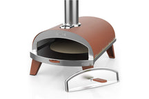 ZiiPa Pizza Oven Piana - Wood-fired - with Thermometer - Terracotta - for ø 30 cm pizzas - Rotating pizza stone
