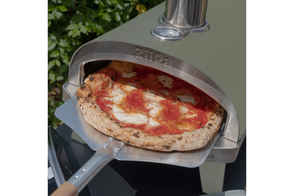 Horno para pizza ZiiPa Piana - A leña - con termómetro - Eucalyptus - para pizzas de ø 30 cm - Piedra para pizza giratoria
