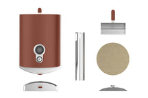 ZiiPa Pizza Oven Piana - Wood-fired - with Thermometer - Terracotta - for ø 30 cm pizzas - Rotating pizza stone