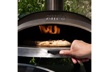 Horno para pizza ZiiPa Piana - A leña - con termómetro - Antracita - para pizzas de ø 30 cm - Piedra para pizza giratoria