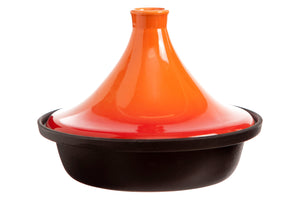 Tajine para inducción Cosy & Trendy - Negro / Naranja - ø 25 cm - sin recubrimiento antiadherente - apto para todas las fuentes de calor
