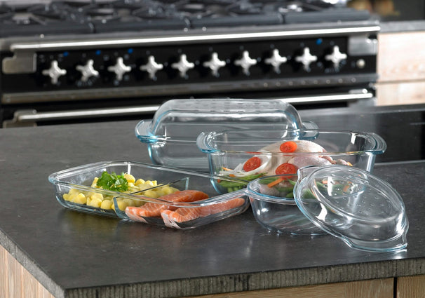 Cosy & Trendy fuente de horno vidrio Grill & Drop 500 Celsius - 29 x 21 x 11 cm / 4.1 liter