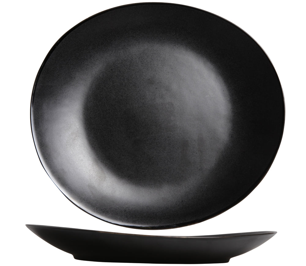 Cosy & Trendy Dinner Plates Vongola Black - 28 x 26 cm - 4 pieces