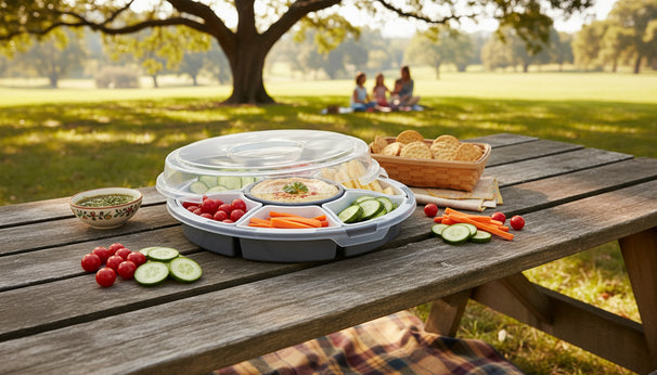 Bandeja para snacks Cookinglife redonda Ø 31 cm - con 5 recipientes separados