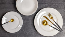 Studio Tavola Dinnerware Set White - 18-piece / 6 people - 6 dinner plates, 6 pasta bowls, and 6 side plates