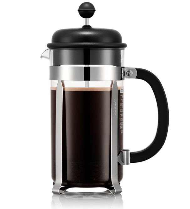 Bodum Coffee Maker - Caffettiera - French Press with Plastic Lid 8 Cups - 1 liter