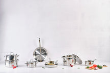 Cookinglife Frying pan set Superior Ø 24 and 28 cm – suitable for all heat sources – without non-stick coating