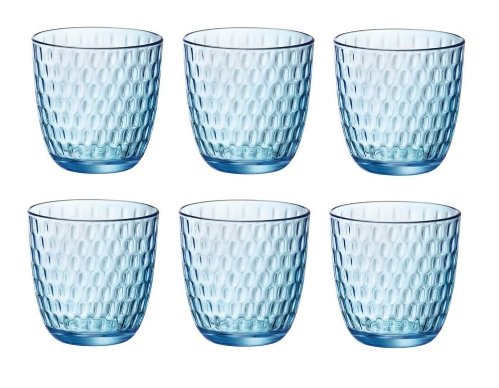 Bormioli Rocco Water Glasses Slot - Blue - 290 ml - 6 pieces