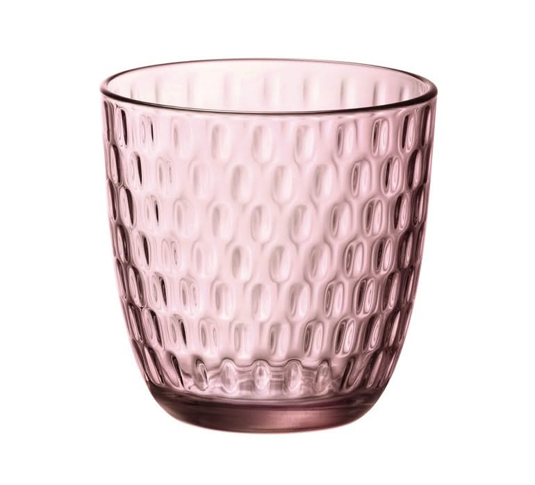 Bormioli Rocco Water Glasses Slot - Pink - 290 ml - 6 pieces