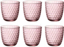 Bormioli Rocco Water Glasses Slot - Pink - 290 ml - 6 pieces