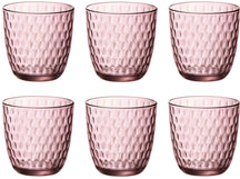 Bormioli Rocco Water Glasses Slot - Pink - 290 ml - 6 pieces