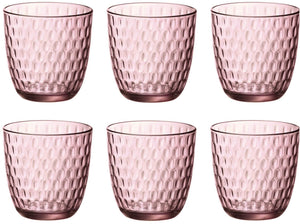 Vasos de agua Bormioli Rocco Slot - Rosa - 290 ml - 6 piezas