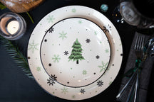 Cookinglife Christmas Dinnerware Set Green 18-piece / 6 persons - 6 dinner plates, 6 breakfast plates & 6 bowls