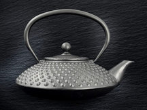 Cookinglife Teapot Arare with Stainless Steel Filter - Cast Iron Black - 1.2 Liter