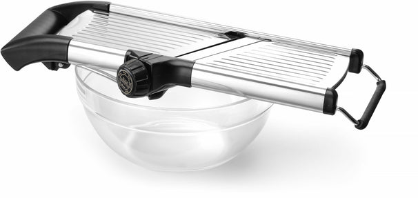 Mandolina Hendi - Cortador de verduras - Cortador de cocina - Acero inoxidable con diferentes cuchillas y protector de dedos